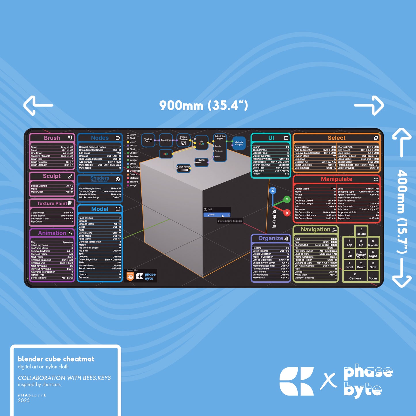 Blender Cube CheatMat - Bees.Keys X PhaseByte