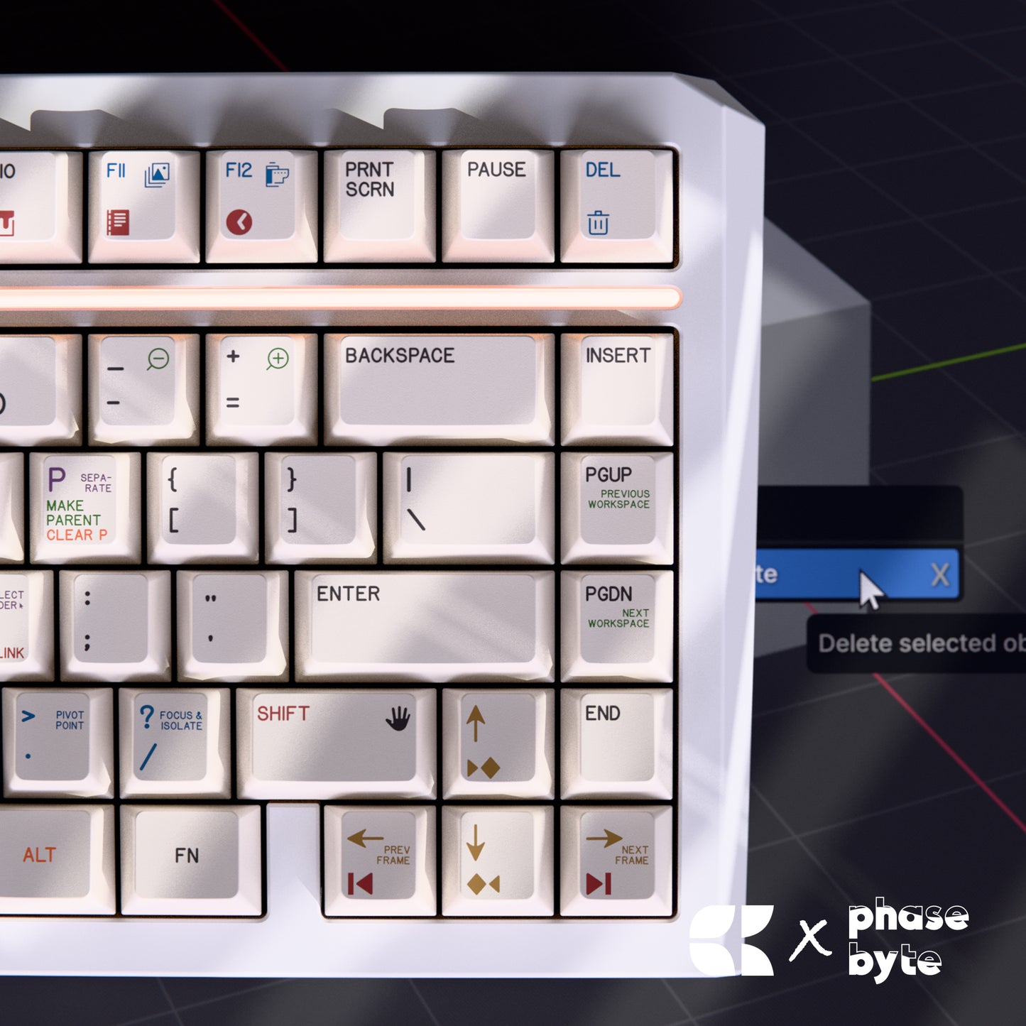 [PRE-ORDER] Blender Keycaps - Bees.Keys X PhaseByte